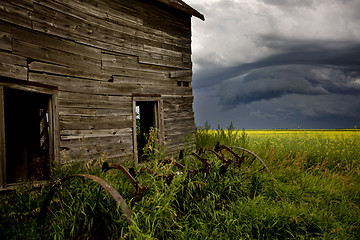 Image showing Storm Clouds Prairie Sky