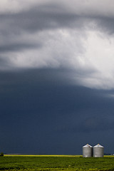 Image showing Storm Clouds Prairie Sky