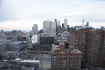 Image showing Toronto Skyline from rooftop