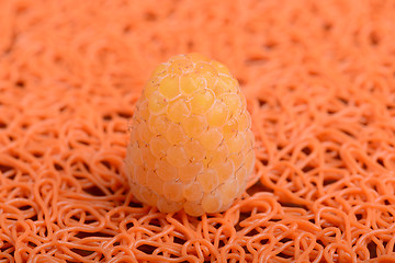 Image showing Close up of yellow raspberries