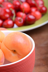 Image showing Summer Fruits, cherries, apricots