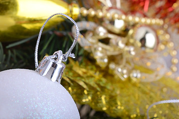 Image showing Christmas composition with Christmas balls and Christmas decoration