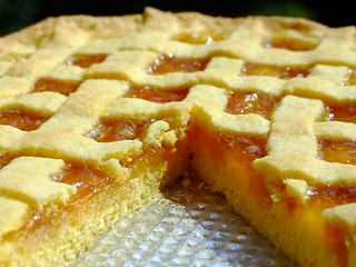 Image showing Apricot marmalade tart