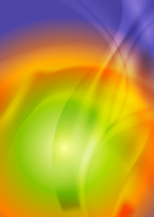 Image showing Bright iridescent abstract wavy background