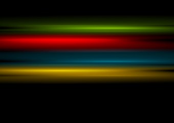 Image showing Multicolored stripes on black background