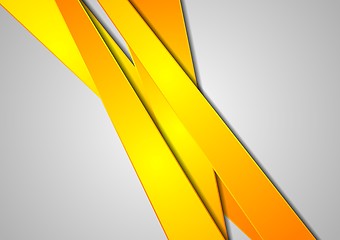 Image showing Orange stripes abstract corporate background