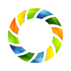 Image showing Abstract colorful circle logo background