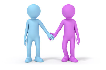 Image showing couple hand in hand