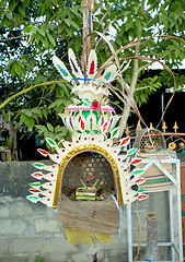 Image showing Traditional offerings for god befor build a house in Bali