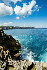 Image showing coastline at Nusa Penida island