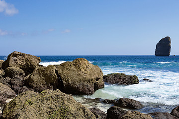 Image showing coastline at Nusa Penida island