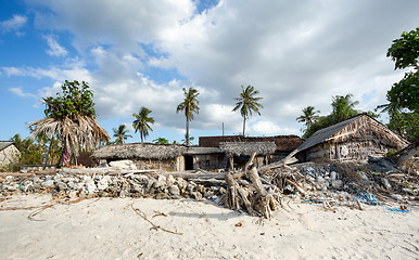 Image showing indonesian house - shack on beach