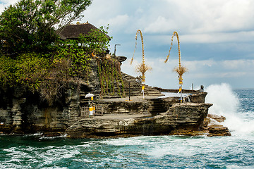 Image showing Tanah Lot Temple on Sea in Bali Island Indonesia