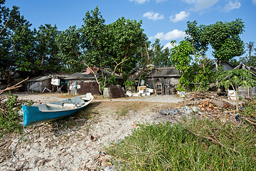 Image showing indonesian house - shack on beach