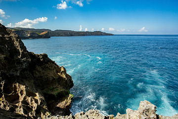 Image showing coastline at Nusa Penida island