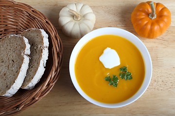 Image showing Pumpkin soup.