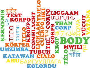Image showing Body multilanguage wordcloud background concept