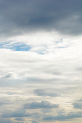 Image showing Blue sky with clouds, summer sunset