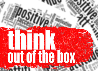 Image showing Word cloud think out of the box