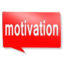 Image showing Motivation word on red speech bubble