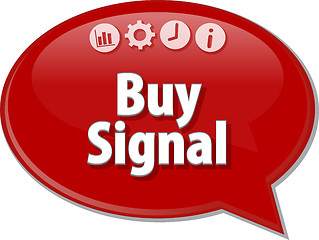 Image showing Buy Signal  Business term speech bubble illustration