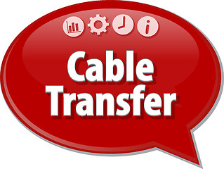 Image showing Cable Transfer  Business term speech bubble illustration