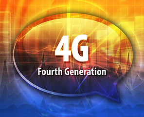 Image showing 4G acronym definition speech bubble illustration