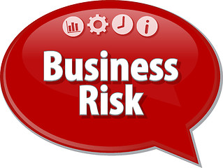 Image showing Business Risk  Business term speech bubble illustration