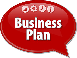 Image showing Business Plan  Business term speech bubble illustration