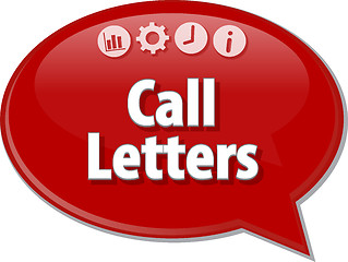 Image showing Call Letters  Business term speech bubble illustration