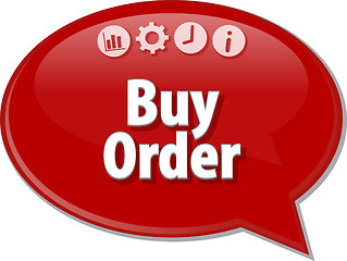 Image showing Buy Order  Business term speech bubble illustration