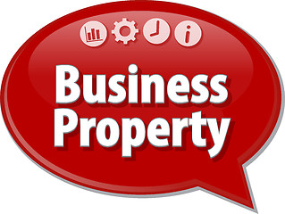 Image showing Business Property  Business term speech bubble illustration