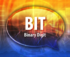 Image showing BIT acronym definition speech bubble illustration