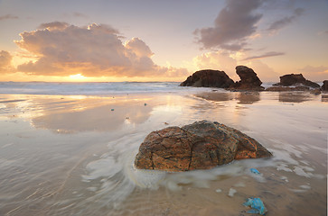 Image showing Summer sunrise at Lighthouse Beach Port Macquarie