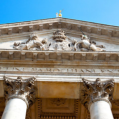 Image showing old architecture in england london europe wall and history