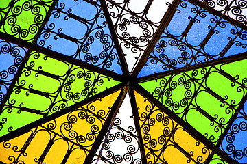 Image showing colorated glass and sun 