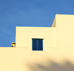 Image showing  window in morocco africa and old construction wal brick histori