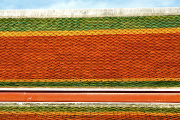 Image showing thailand abstract  colors roof   bangkok  asia and sky
