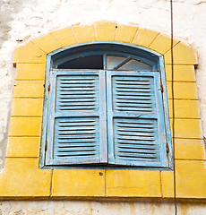 Image showing  window in morocco africa yellow  brick historical