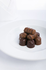 Image showing Pile of chocolate