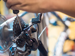 Image showing Repair of a bicycle