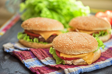 Image showing home made burgers