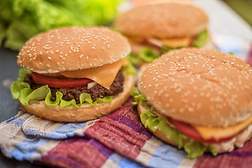 Image showing home made burgers