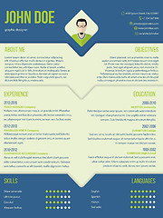 Image showing Modern curriculum cv resume template design