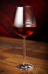 Image showing red wine glass