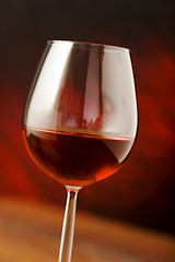 Image showing red wine glass