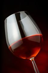 Image showing red wine glass