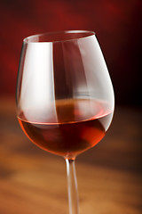 Image showing red wine glass