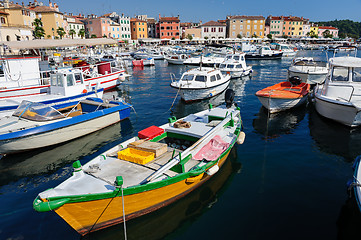 Image showing Marina of Rovinj town, Croatia