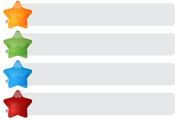 Image showing Star Items Four blank business diagram illustration